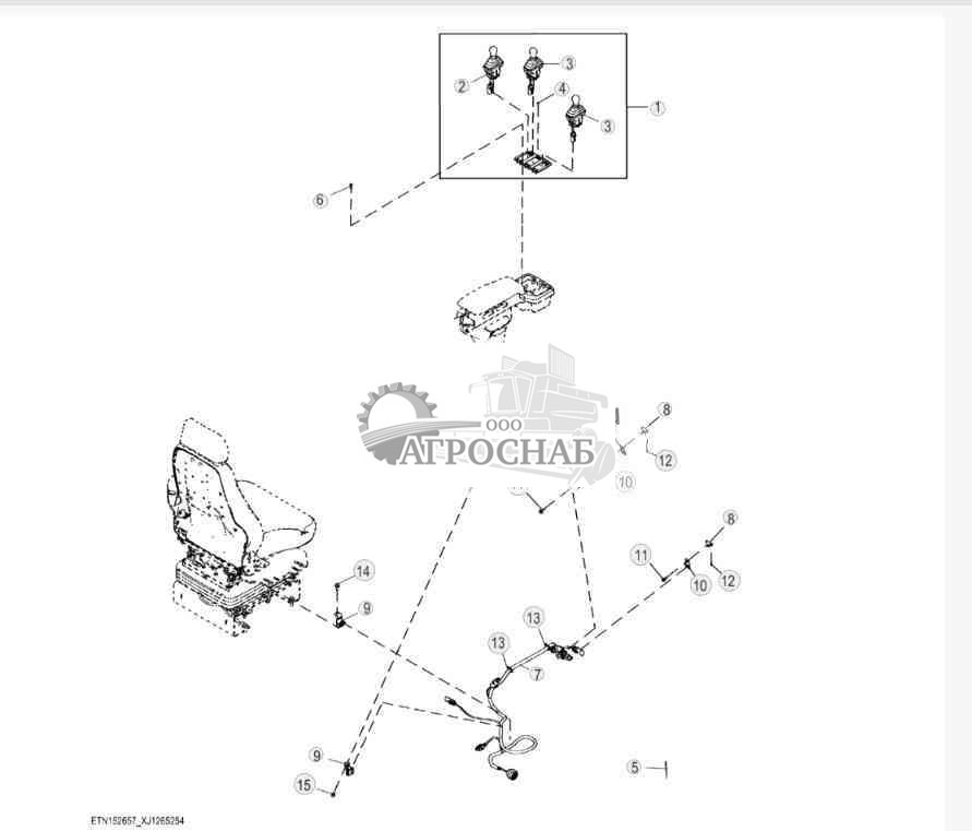 Контроллер трехфункционального одноосного рычага 